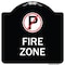 Signmission Fire Zone No Parking Symbol Heavy-Gauge Aluminum Architectural Sign, 18" x 18", BW-1818-23972 A-DES-BW-1818-23972 - alternate 1